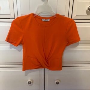 ZARA Orange Crossover top